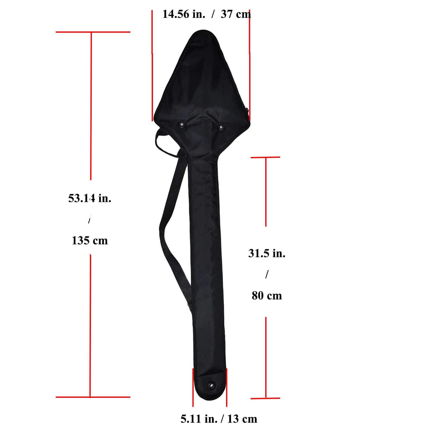 LEONARK Black Hema Fencing Long Sword Feder Zweihander Sword Bag - 57in Portable Single-shoulder Backpack