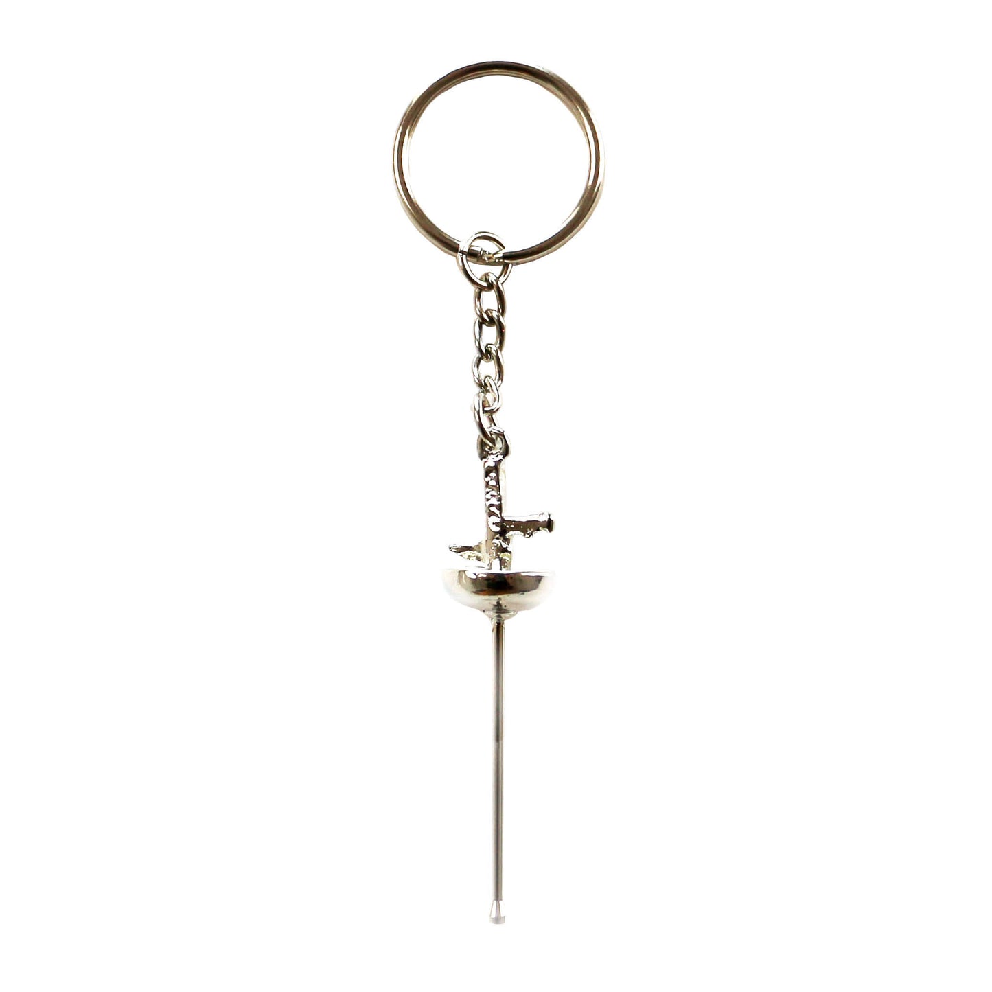 LEONARK Fencing Keychain Souvenir Present for Fencing Sport Fans Gifts for Fencer (Silver)
